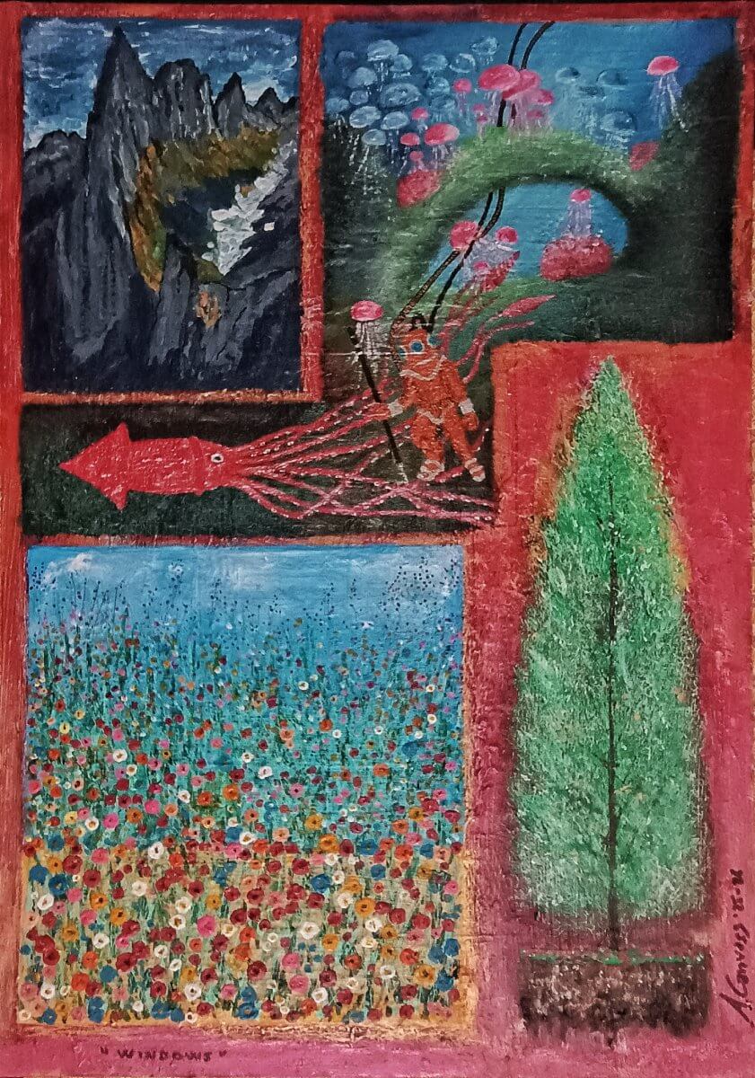 Windows, Acrylic on masonite