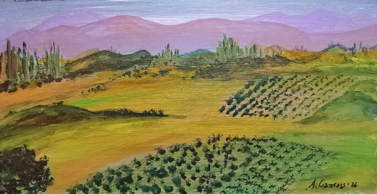 Tuscany Impressions, Acrylic on masonite