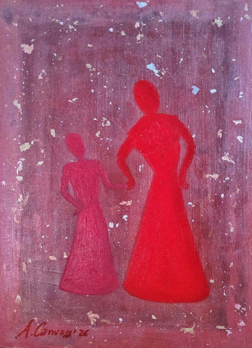 Hiroshima's Daughter, Acrylic on masonite