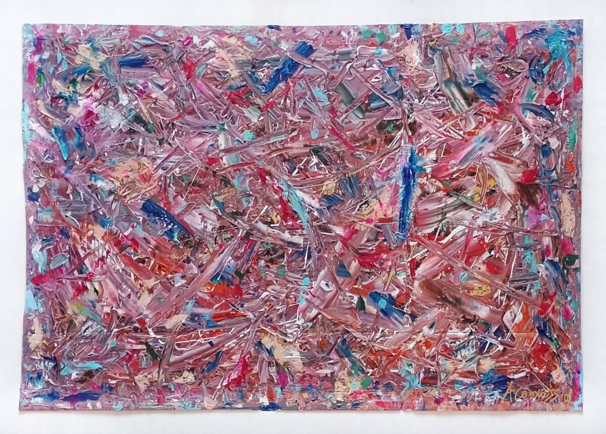 The Creation, Acrylic on cardboard, primed and applied on masonite