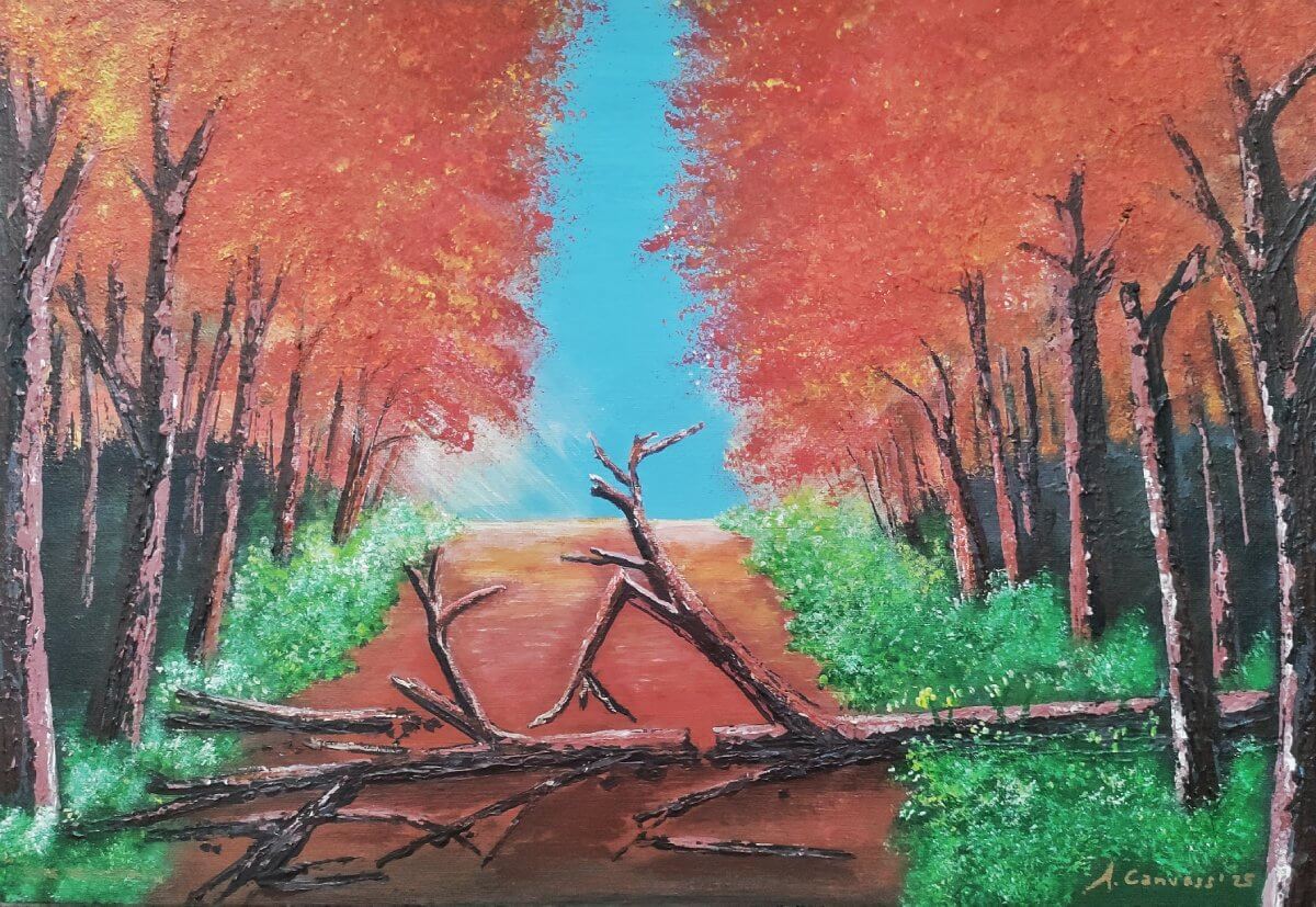 This autumn, Acrylic on masonite