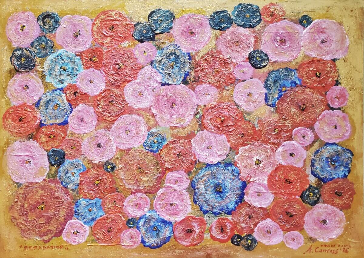 Reparation, Acrylic on masonite
